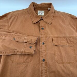 RedHead Brand Co Canvas Long Sleeve Button Down Mens XL Brown Cotton Field Shirt